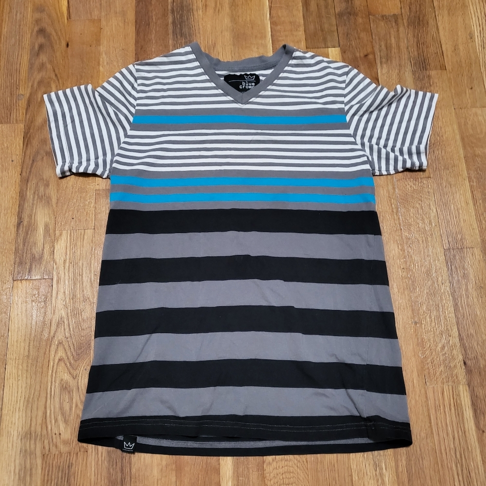 Boys Striped V-Neck Shirt